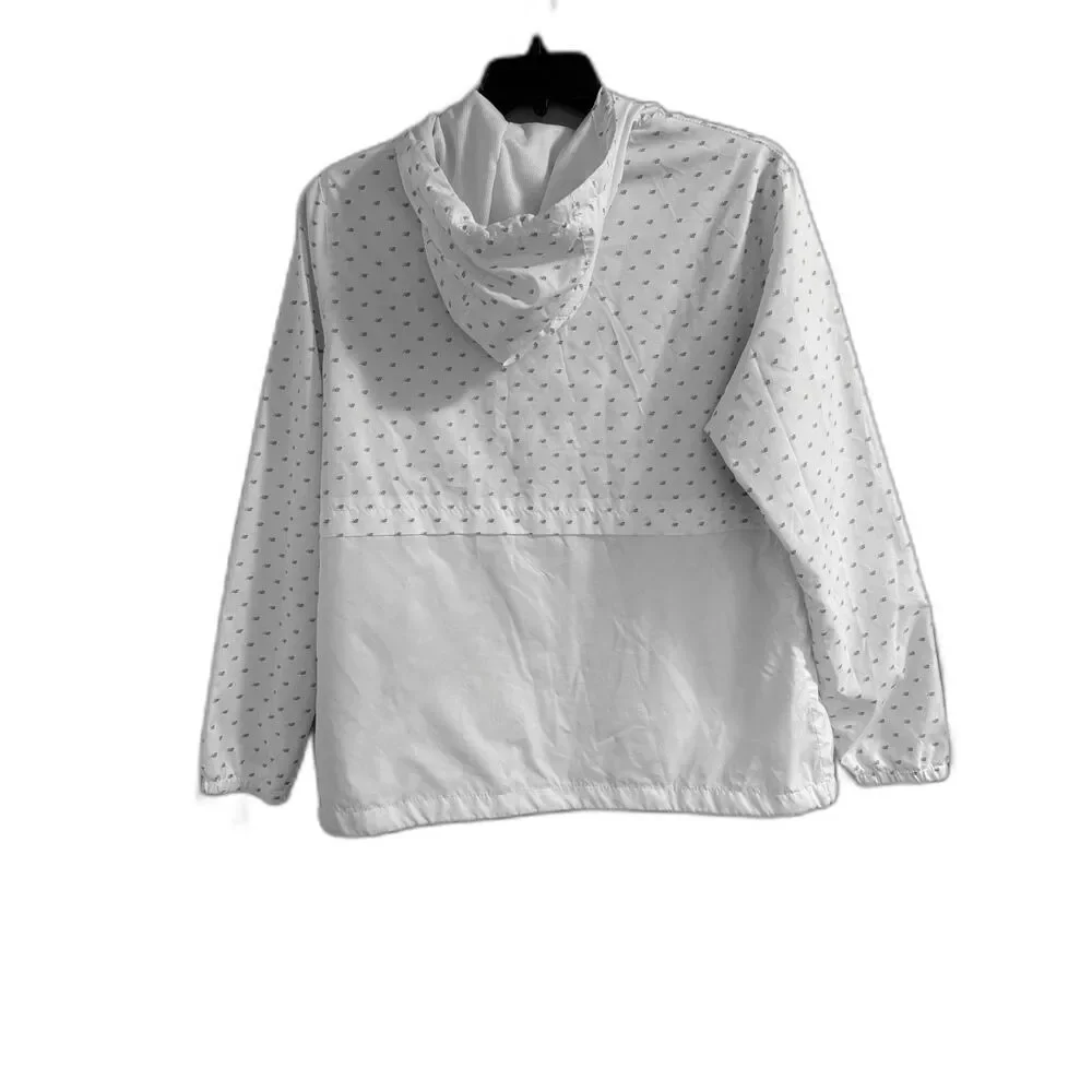 New Balance White Monogram Logo‎ Windbreaker Hoodie Jacket 2XL